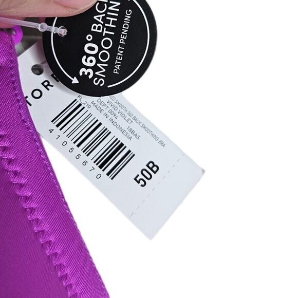 NEW Torrid 50B 360 Back Smoothing Bra Purple Padded Underwire Support - Picture 2 of 3
